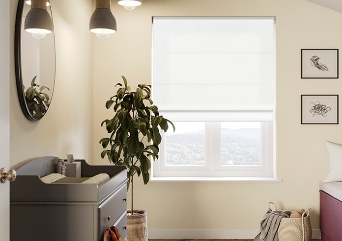 Medina, White - Twist&Fit Roman Blind - Image 3